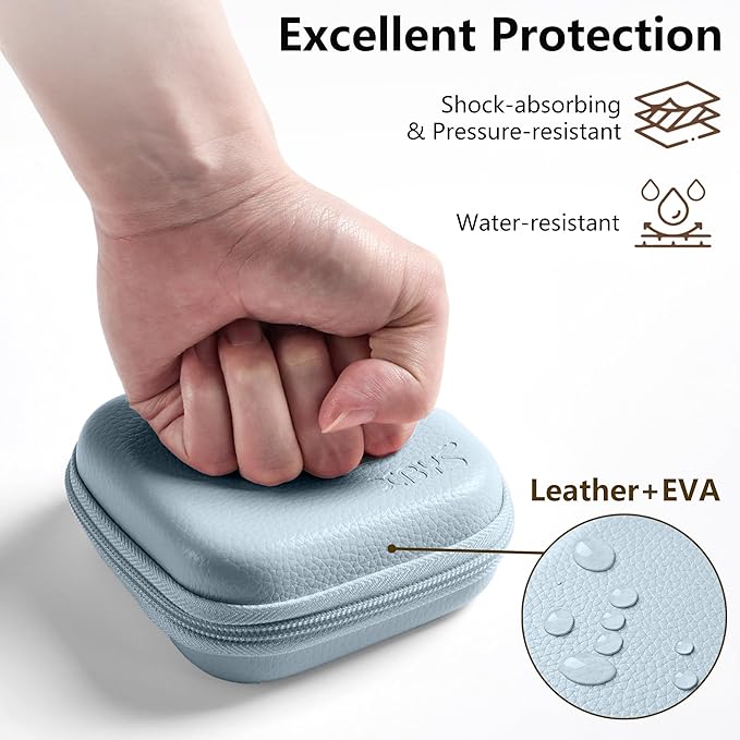 Charger Case for Macbook, Portable Tech Electronic Organizer Bag, Travel Storage Pouch for Laptop Accessories, MacBook Power Adapter, Charging Cords, USB Drives, Power Bank (Blue, M)