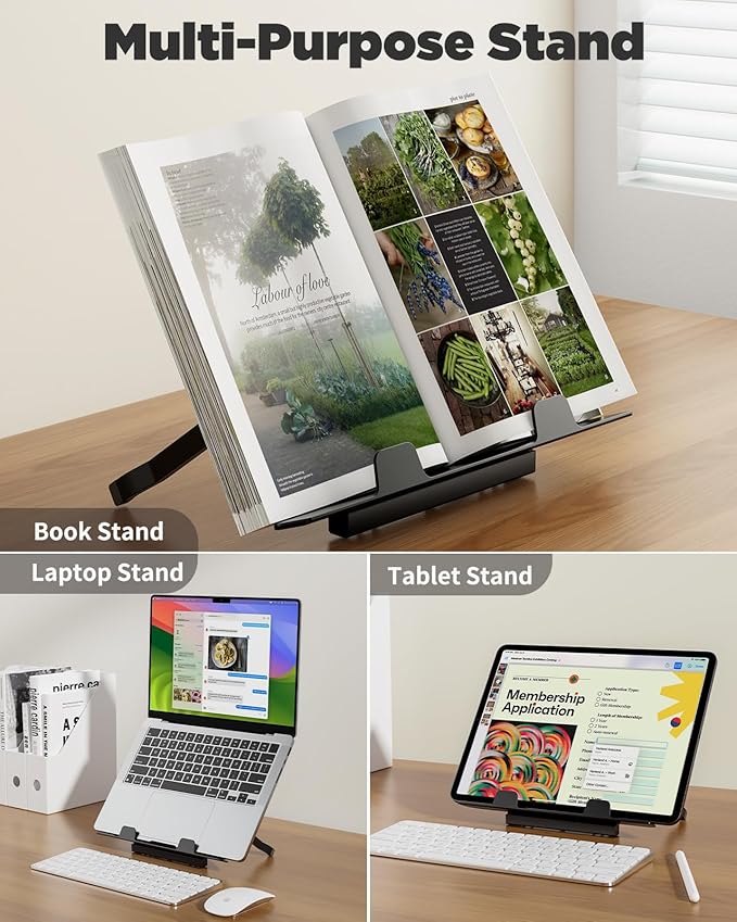 Laptop Desk for Bed, SAIJI XX-Large Foldable Bed Tray Table for Eating Breakfast, Writing, Working, Gaming, Drawing with Storage Drawer, Handrest Bookstand, Tablet Stand, Phone Stand(Black Cherry)