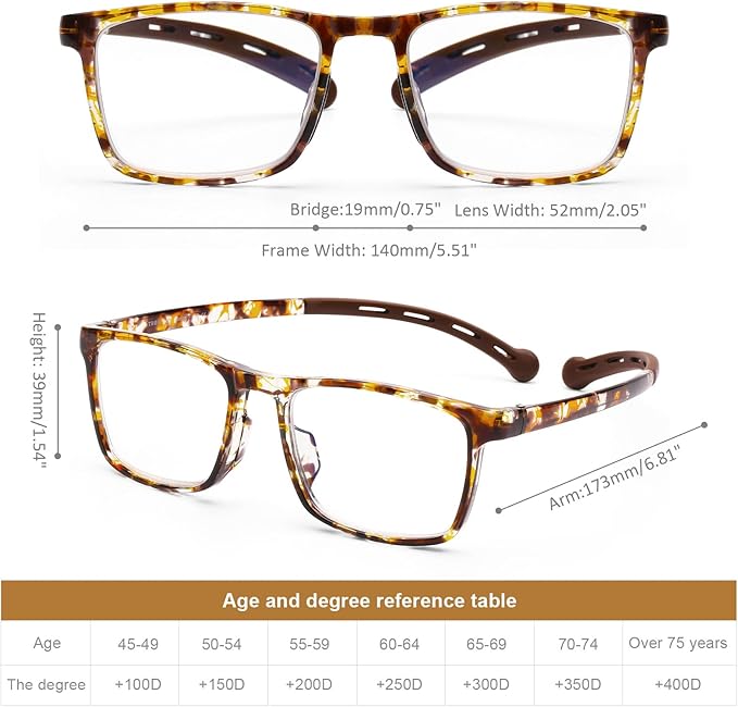 DOOViC 2 Pack Reading Glasses for Women Men TR90 Flexible Lightweight Anti Eyestrain Blue Light Blocking Computer Readers