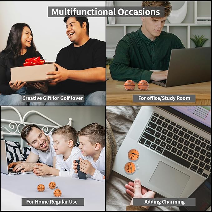 20W Dual Port Creative Golf Ball Charger Block， GaN III Power Adapter Fast Wall Charger with UL Certified, Fast Charging for iPhone 16/16 Pro/16 Pro Max/16 Plus/15/14/13/12, Galaxy, iPad, Airpods