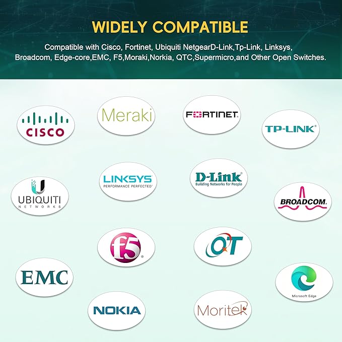 𝟴𝟬-𝗠𝗲𝘁𝗲𝗿 10Gb SFP+ to RJ-45 Module Transceiver up to 262Ft (80m), 1.25/2.5/5/10G-T Copper SFP+ CAT6a Module, Auto-Negotiation, for Cisco SFP-10G-T-S, Meraki, TP-Link, Mikrotik, Netgear and More