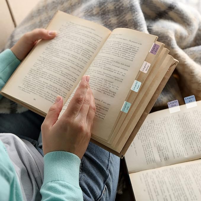 Outus 480 Pcs Sticky Index Tabs Page Markers Self Adhesive Flag Tabs Writable Repositionable File Flags Mix Colored for Reading Book, Taking Note, Classifying File, Marking Document