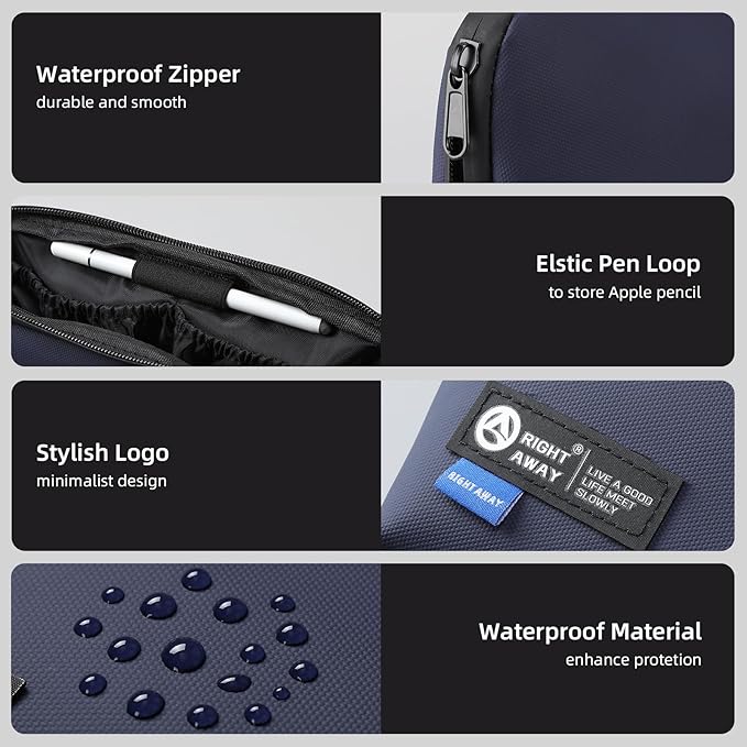 RIGHT AWAY Electronic Organizer,Waterproof Travel Accessories Storage, Tech Pouch for Cord, Power bank, Airpods, Daily Items