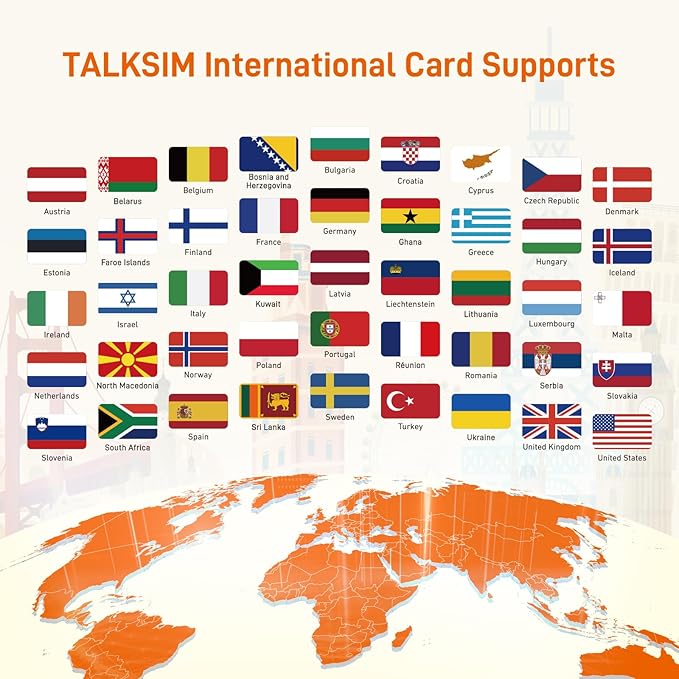 International Data SIM Card 10GB for 30 Days –4G LTE Coverage in 45 Countries USA,UK,Europe,Asia and Africa Prepaid Travel Data Only SIM for Unlocked WiFi Mobile Hotspot, Phones and Tablet–No Contract