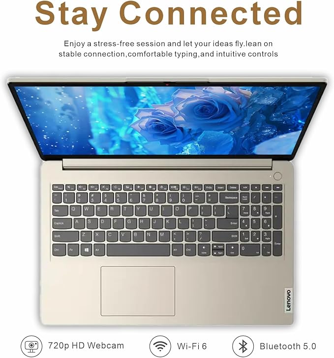 Lenovo Laptop for Business and Student | Intel Core |15.6 Anti-Glare Screen | 1 Year Office 365 | 8GB RAM | 128GB SSD + 128GB eMMC | 1TB Cloud Storage | 11HR Battery | Windows 11 | WOWPC USB