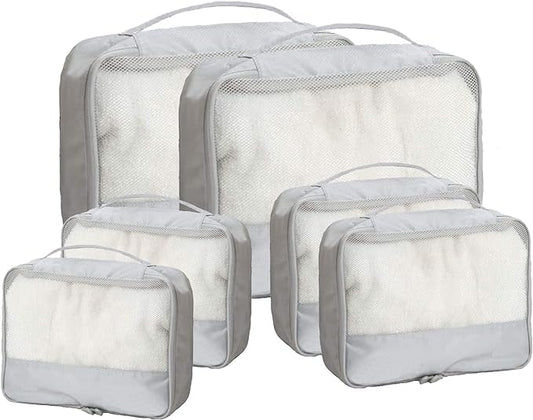DoubleTrip Packing Cubes for Suitcases Carry on Luggage Organizer 6 Set Travel Accessories Lightweight Storage Bag Space Saver Clothes Pouch Large