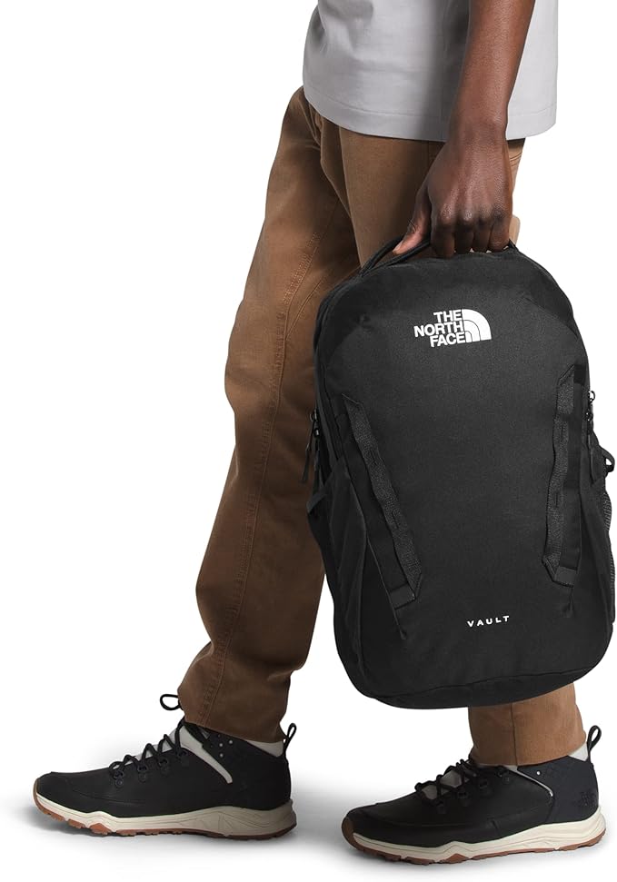 THE NORTH FACE Vault Everyday Laptop Backpack | Commuter Travel Bag with Water-Repellent Finish, Spacious Main Compartment, TNF Black, OS