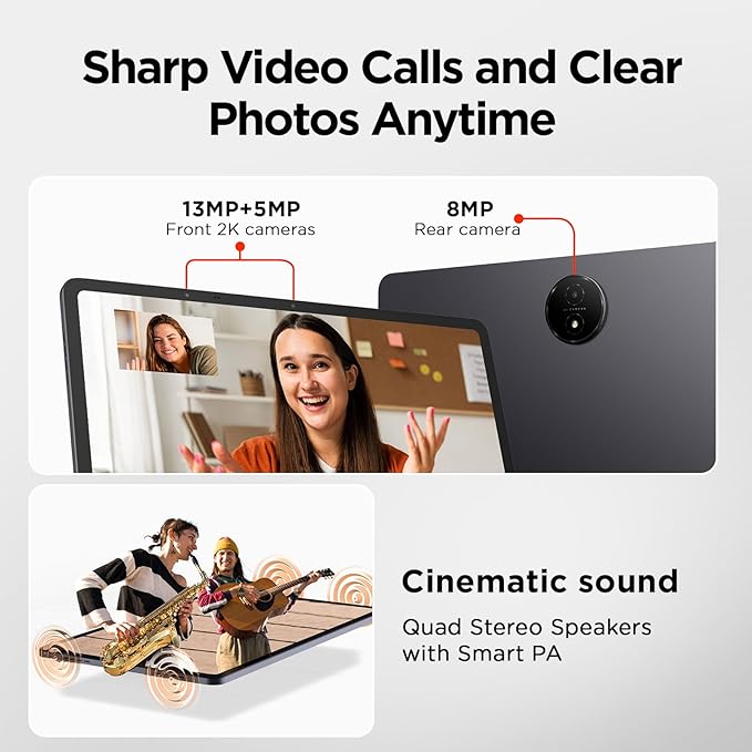 TCL NXTPAPER 14 Android Tablet, 14.3" Paper-Like Display Drawing Pad & Digital Notebook with 4096-Level Stylus & Flip Case, 8+8GB RAM, 256GB Storage, 10000mAh Battery, Multi-Window, Gray