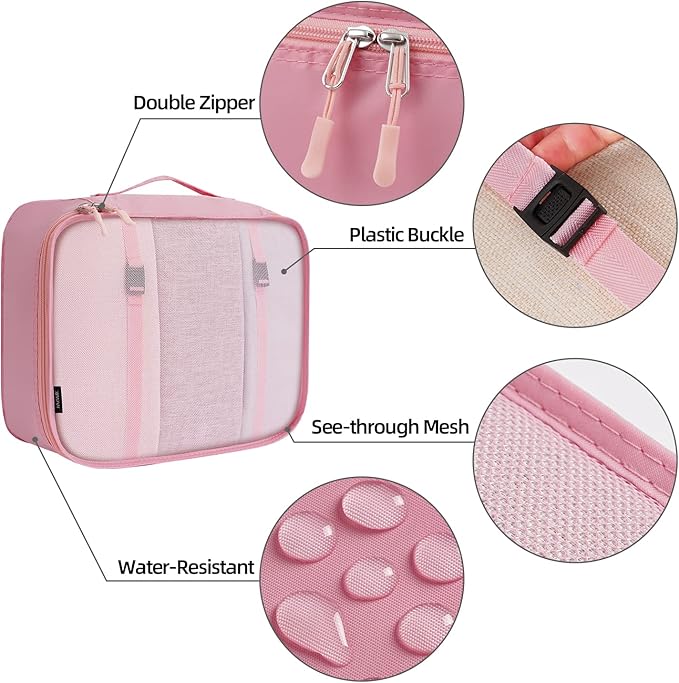 BAGAIL 6 Set/8 Set/10 Set Packing Cubes Various Sizes Packing Organizer for Travel Accessories Luggage Carry On Suitcase