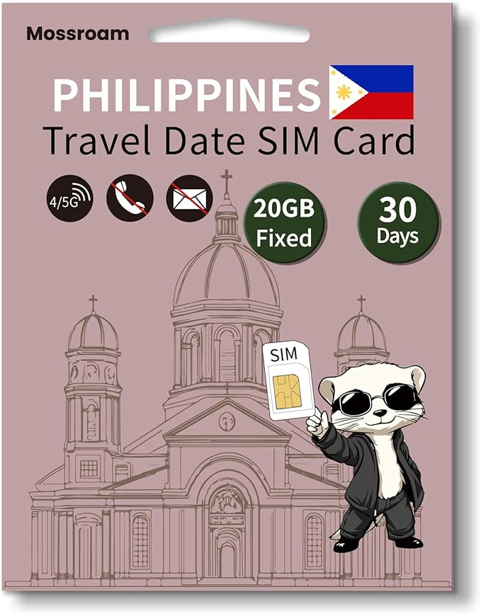 3-in-1 SIM Card for The Philippines– Prepaid Data Plans | Fixed Data 20GB,30 Days | Unlimited 4/5G Speed Internet