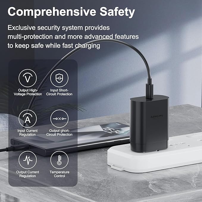 Type C Charger，Fast Charging USB C Chargers Block 25w Fast Wall Chargers for Samsung S25/S24 S23 S22 S21 Ultra/S20/S20 Ultra/Note 20 Ultra，Android Charger【2-Pack】