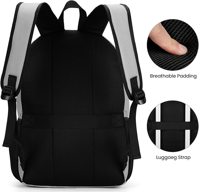 BIKROD Backpack for Men and Women, Lightweight Casual School Backpack for Teens Boys and Girls, Daily-use Travel Laptop Backpack with USB Charging Port Fits 15.6 Inch Notebook, High School Bookbag