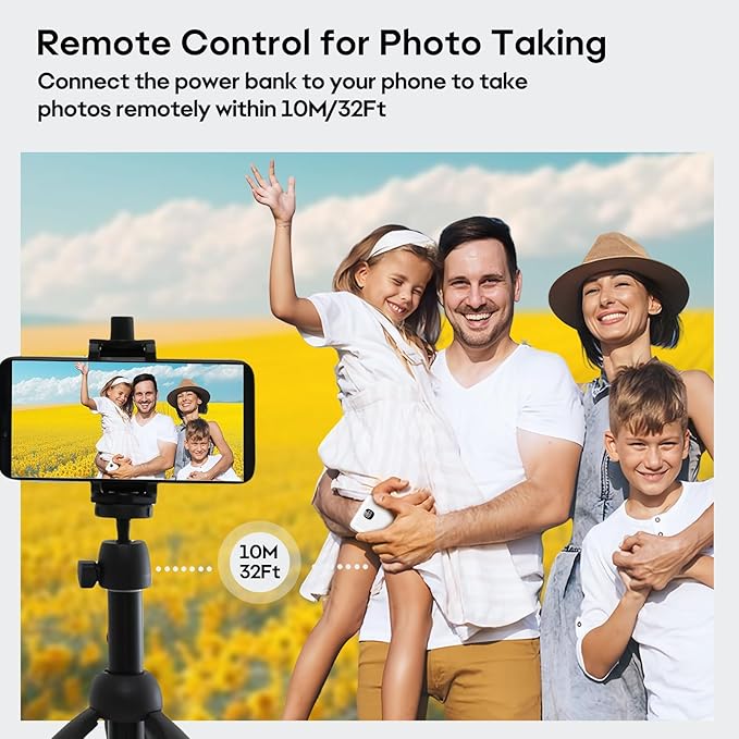 Portable Charger 10000mAh Power Bank with Digital Display, External Battery Pack with Built-in Cables, Ultra-Compact USB-C in&Out Travel Essential for iPhone, Android, Samsung etc