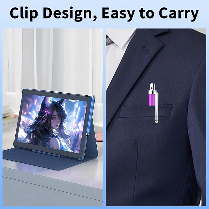 10 Pack Stylus Pen,High Precision and Sensitivity Stylus for Everyday Writing,Stylus Pen for Touchscreen Drawing,Universal Stylus Compatible with Touch Screens,10 Colors