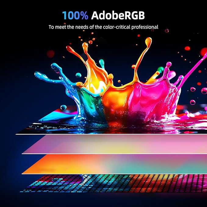 UPERFECT Portable Monitor 4K 15.6" QLED| 400 Nits Laptop Monitor | 3840 * 2160 UHD 100% AdobeRGB | 1MS FreeSync | USB-C & HDMI | VESA & Kickstand | Travel Second Screen for Computer, Game Consoles