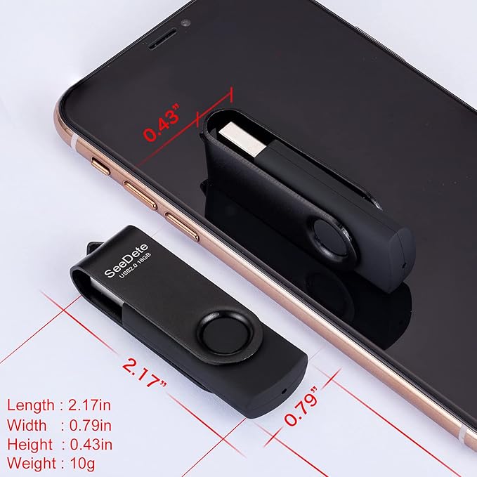 16GB USB Flash Drives, USB Stick, Thumb Drive Rotated Design, Memory Stick with LED Light for External Storage and Backup Data, Jump Drive, 3 Pack 16GB (3 Colors: Black Red Blue)