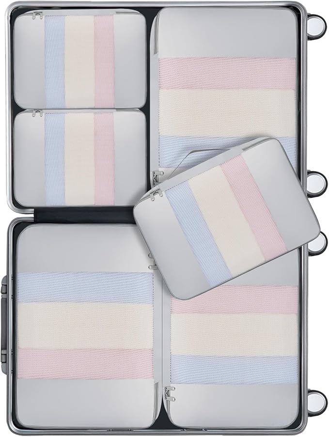 BAGAIL 6 Set/8 Set/10 Set Packing Cubes Various Sizes Packing Organizer for Travel Accessories Luggage Carry On Suitcase