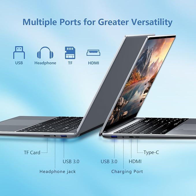 2025 Laptop with Ryzen 7430U Processor( 6C/12T,up to 4.3GHz) (Beat i7-1355U) , Laptop Computer Win 11 Pro, Traditional Laptops 16GB DDR4 512GB SSD 15.6"Full HD IPS Display 1MP Camera Type-C BT 5.0