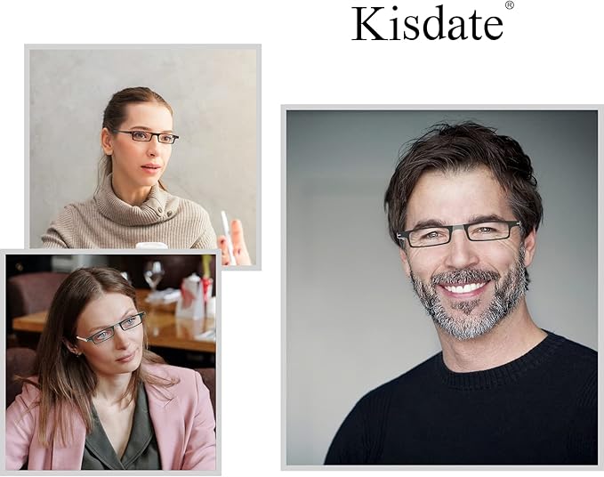 Case Upgrade Ultra-light and Thin Foldable Reading Glasses Folding Readers for Men Women Compact Portable Rectangle Eyewear Case (Black, 3.5)