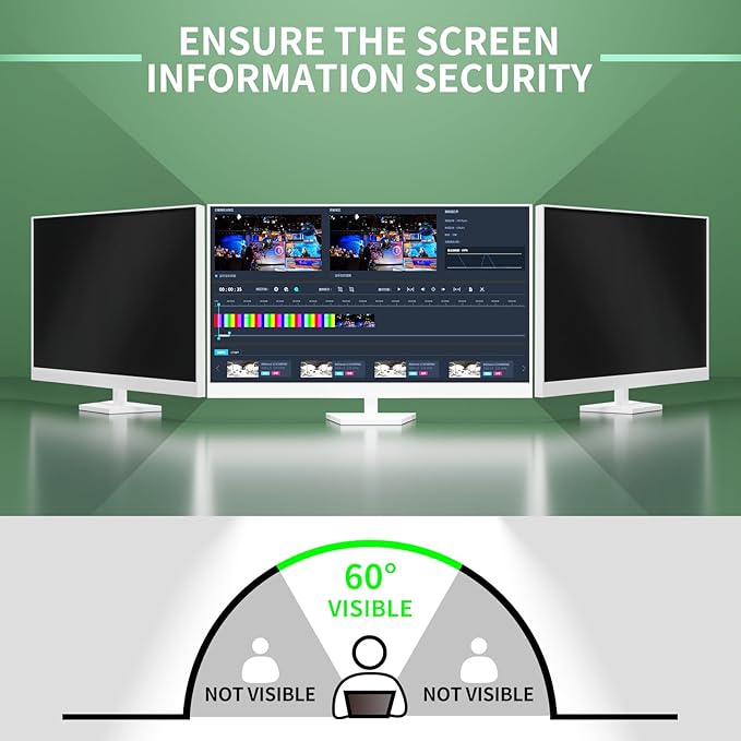 34 Inch Curved Computer Privacy Screen Filter for 21:9 Widescreen Computer Monitor Screen Protector Computer Screen Privacy Shield Anti Glare and Blue Light