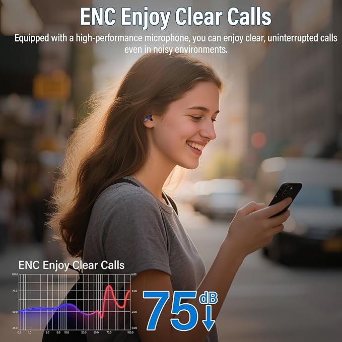 Open Ear Earbuds,Wireless Earbuds Bluetooth 5.4 Ergonomic Clip-On Ear buds, Bone Conduction Over The Ear Headphones 48H Playtime, Perfect Running Headphones for Sports IPX7 Waterproof Touch Controls