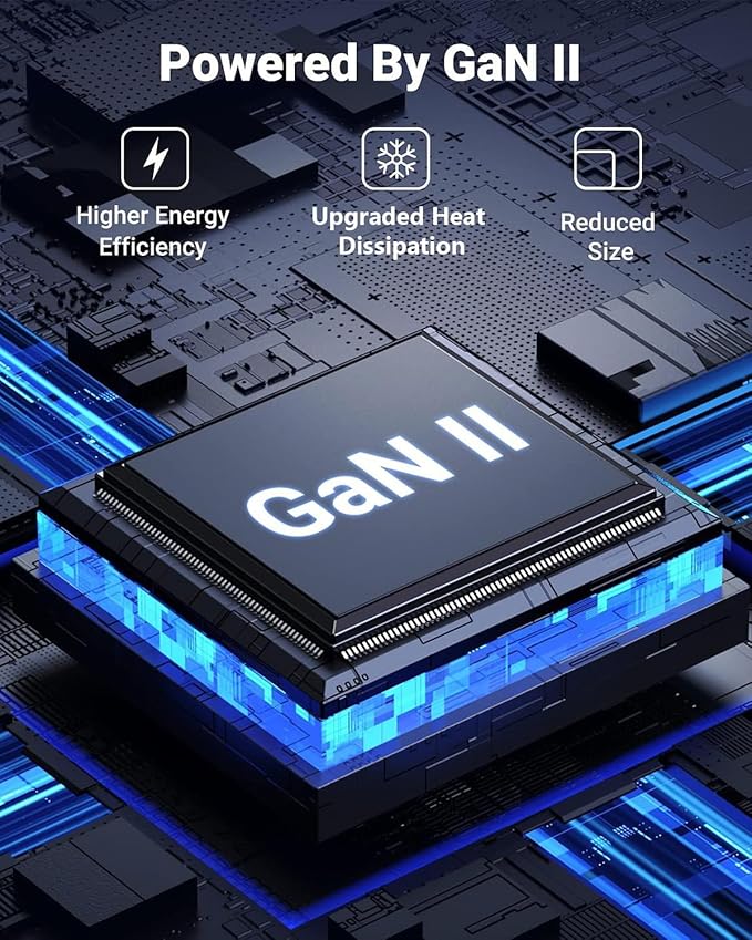 140W USB C Charger, 4-Port Foldable Compact Fast Laptop Charger Power Adapter, Advanced GaN Wall Charger, Compatible for MacBook Pro/Air, iPad Pro, iPhone 16 Pro, Galaxy S25/S24, Steam Deck, and More