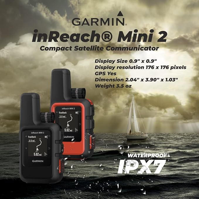 Wearable4U - Garmin inReach Mini 2 Satellite Communicator (Black) with Power Pack Bundle