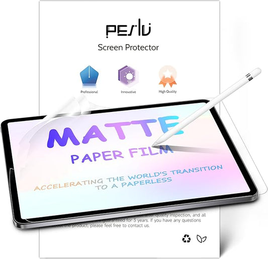 2 Pack Like Paper Screen Protector for iPad Pro 12.9 inch (2022/2021/2020/2018), Matte Anti Glare PET Film/Blue Light Filter Eye Protection Cover/Drawing & Writing Feel Like on Paper