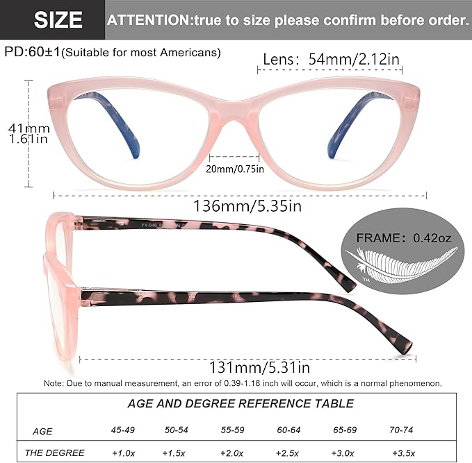 EYEURL 4 Pack Cat Eye Reading Glasses for Women, Blue Light Blocking Readers Lightweight Spring Hinge Anti Eyestrain UV Fashion Eyeglasses +1.25