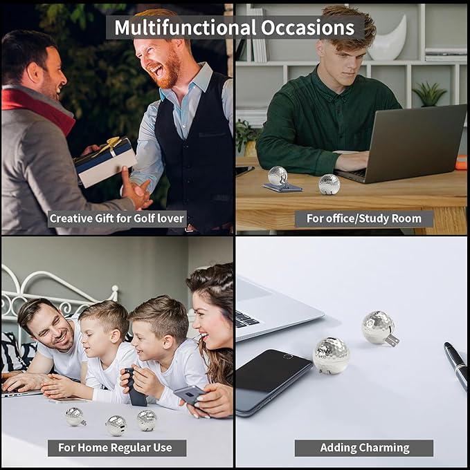 20W Dual Port Creative Golf Ball Charger Block， GaN III Power Adapter Fast Wall Charger with UL Certified, Fast Charging for iPhone 16/16 Pro/16 Pro Max/16 Plus/15/14/13/12, Galaxy, iPad, Airpods