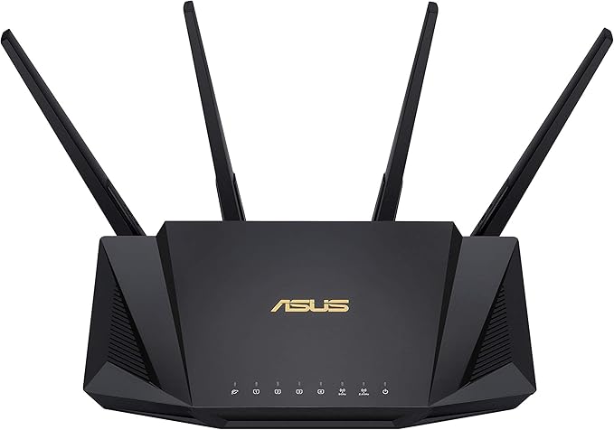 ASUS RT-AX3000 Ultra-Fast Dual Band Gigabit Wireless Router - Next Gen WiFi 6, Adaptive QoS, and AiProtection by Trend Micro | 1x WAN, 4x 1G LAN, 1x USB 3.0 - AiMesh Compatible