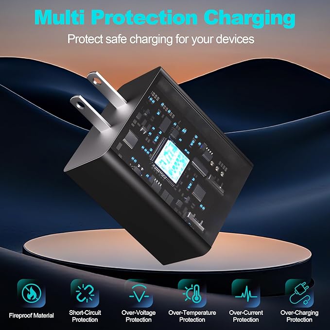 USB C Charger for iPhone 17 16 15,45W Dual Type C Charger Fast Charging Block,2Pack Quick Type C Phone Chargers 6FT Long USB C Charging Cord for iPhone 17 Pro/17 ProMax/17 Air/16 ProMax/16e/15/15 Plus