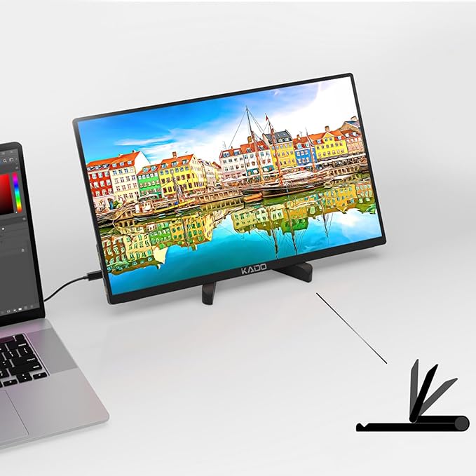 Kado Tablet Stand for Tablet, Adjustable Portable Monitor Holder, Foldable iPad Accessories for Office Compatible with Kindle, Switch, Surface Pro, iPad Pro/Air/Mini, iPhone Pro/Max/Plus