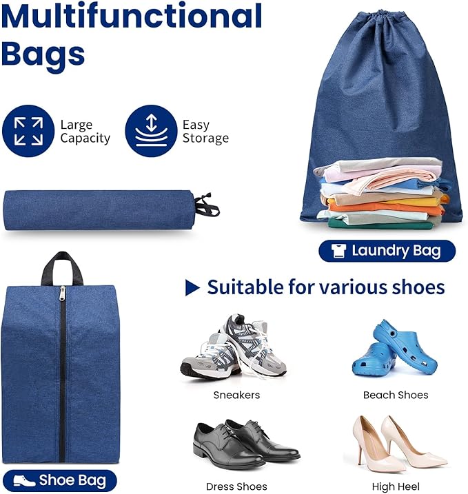 8 Set/6 Set/4 Set Compression Packing Cubes for Travel, Lightweight Vacation Travel Essentials, Travel Accessories for Suitcase Organizer Bags Set, Durable Luggage Organizer