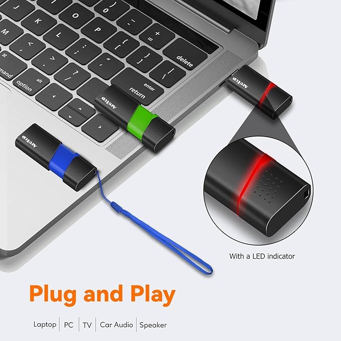 AreTop 64GB Flash Drive 5 Pack Thumb Drives Slide Retractable 2.0 64GB USB Flash Drives 5 Pack Memory Sticks for Data Storage Jump Drives Multipack (Mixed Color:Yellow,Red,Blue,Green,Purple)