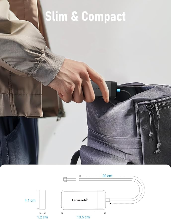 Lemorele Docking Station Dual Monitor, 6 in 1 USB C Hub Multiport Adapter w/2 HDMI 4K, 5Gbps USB3.0 & 2 USB2.0, 100W PD Charging - USB C Dock for Laptop Dell/Lenovo/HP/MacBook/Surface - Plug and Play