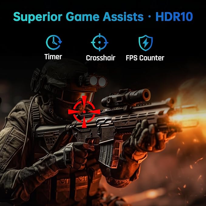 KTC 27'' 2K 170Hz Gaming Monitor - Fast IPS 1ms GTG Pc Monitor with FreeSync G-Sync, HDMI/DP/USB Ports, Height/Tilt/Swivel/Pivot Adjust, 131% sRGB and 97% DCI-P3 Color Gamut for Vertical Monitor