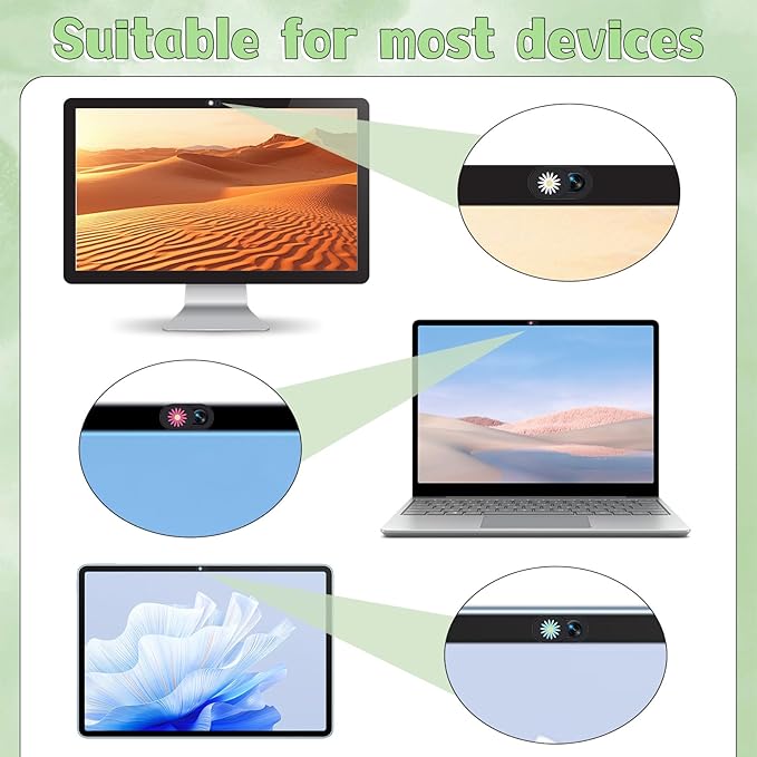 3 PCS Computer Camera Cover Slide, Cute Thin 0.7mm Flower Laptop Camera Cover Slide, Protect Your Visual Privacy, Webcam Cover-Slide Phone Cameras Covers Blocker for Phone Computer Desktop Tablet