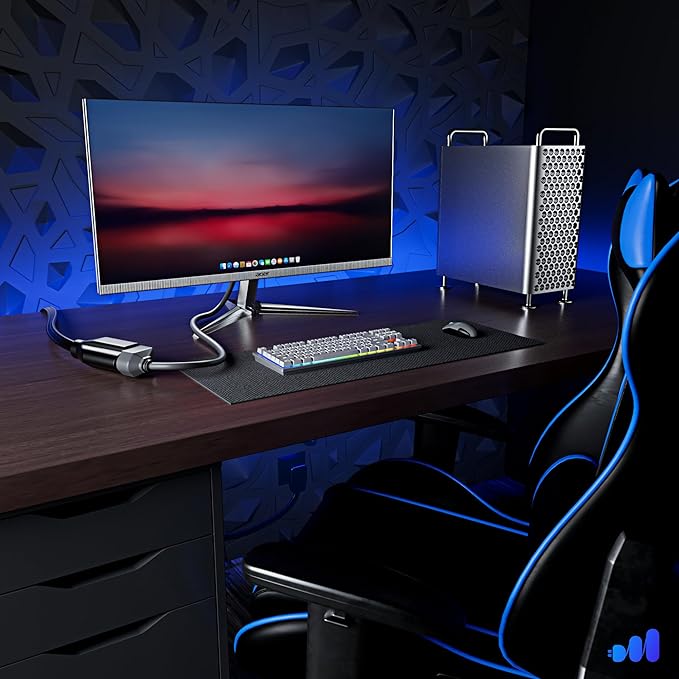 Maximm Extension Cord Heavy Duty (50 Feet) Flat Wire 3-Prong Flat Plug, 14 AWG Power Cord - UL Certified, Black, Ideal for Home and Office Use, Appliances, Electronics, Power Tools