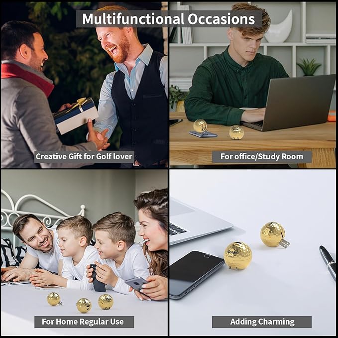 20W Dual Port Creative Golf Ball Charger Block， GaN III Power Adapter Fast Wall Charger with UL Certified, Fast Charging for iPhone 16/16 Pro/16 Pro Max/16 Plus/15/14/13/12, Galaxy, iPad, Airpods