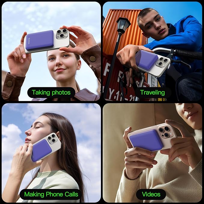 2025 Magnetic 15W Power Bank for iPhone,5000mAh Magsafe Battery Pack with 20w Fast Charging,Slim Magsafe Power Bank in&Out,with LED Display,Wireless Portable Charger for iPhone 16/15/14/13/12 Series