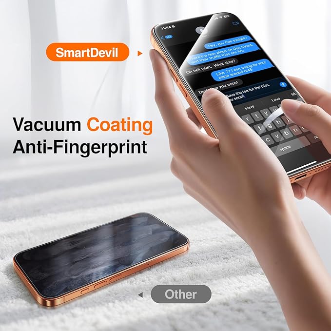 SMARTDEVIL 2 Pack Screen Protector for iPhone 17 Pro, 9H Hardness Military Grade Shatterproof HD Tempered Glass, Easy to Install, Bubble-Free and-Dust-Free Box