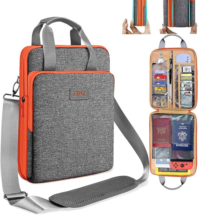 ZINZ Slim & Expandable Case 12.9 13 inch Travel Laptop Shoulder Bag for MacBook Air 13" M3/M2/M1, MacBook Pro 13" M2/M1, iPad Pro 12.9"/13"/11", iPad Air 13",L01G05