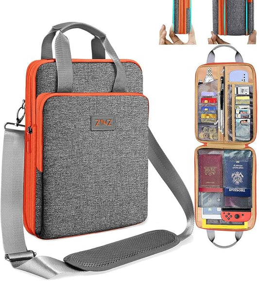 ZINZ Slim & Expandable Case 12.9 13 inch Travel Laptop Shoulder Bag for MacBook Air 13" M3/M2/M1, MacBook Pro 13" M2/M1, iPad Pro 12.9"/13"/11", iPad Air 13",L01G05