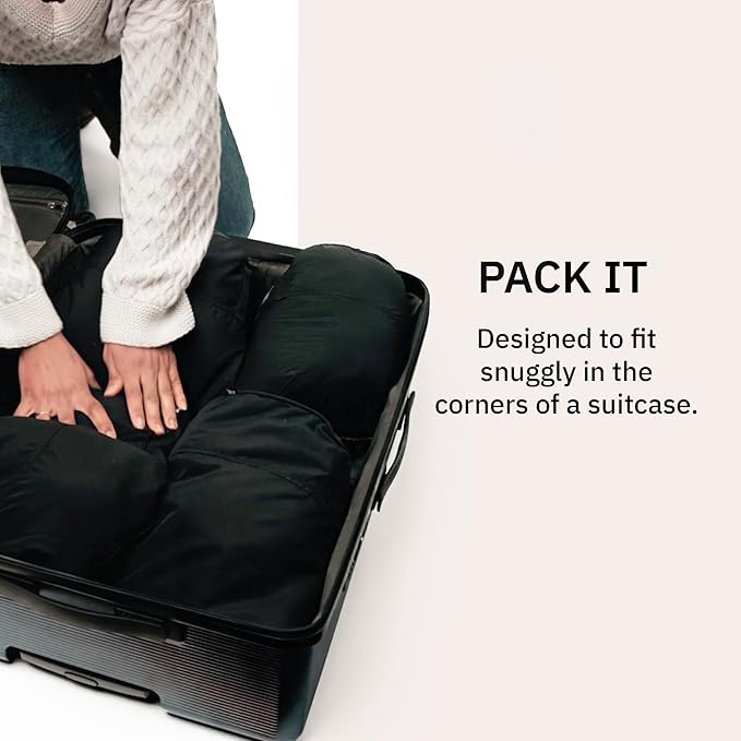 trtl Packing Pods, Black - Packing Cubes for Travel - Organizer Bags for Luggage to Maximize Space in Suitcase - Travel Packing Organizers - Includes Carry Strap - Comes with 3 Cube Sizes - 5 Pack