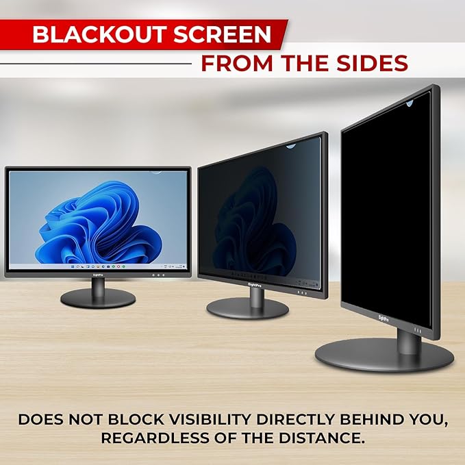 20 Inch 16:9 Computer Privacy Screen Filter for Monitor - Privacy Shield and Anti-Glare Protector (17 7/16" x 9 13/16")