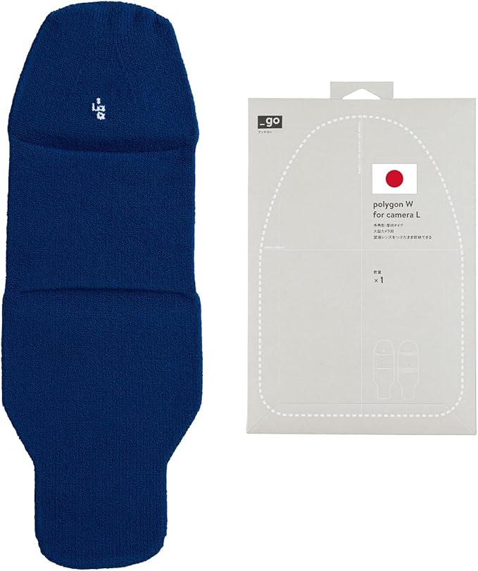 Camera Cover, Polygon W, Made in Japan, L size, Blue