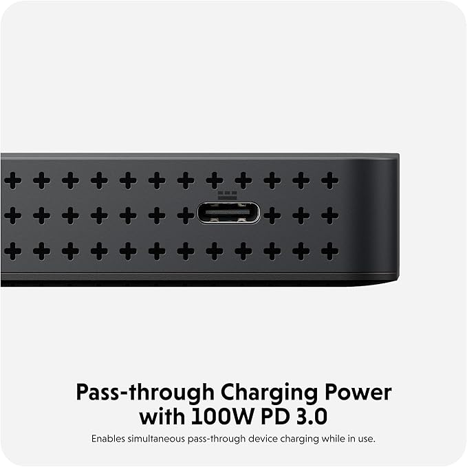 HyperDrive Next Dual 4K HDMI 7 Port USB C Docking Station for M Series MacBook, PC, Chromebook, 2x File Transfers w/ 10Gbps USB Ports, Dual 4K Docking Station Charges w/ 100W PD Power Passthrough Port