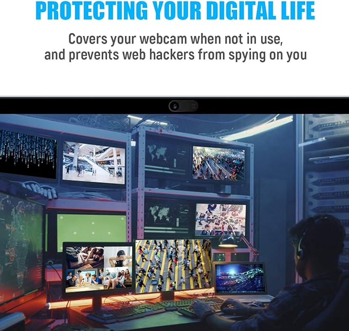 Webcam Cover Slide, Ultra Thin Phone Camera Cover, Camera Cover Blocker for Macbook, iMac, Laptop, Desktop, Pc, iPad, iPhone, Smartphone Protect Your Visual Privacy Security (Pink/Blue/Green-3 Pack)