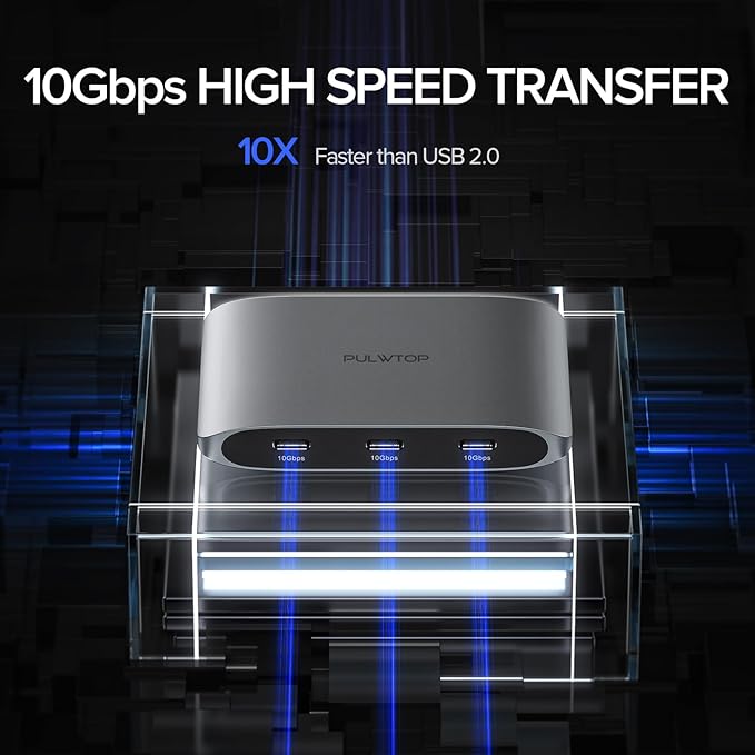 6-in-1 USB C Hub with 4K HDMI,3 USBC 10 Gbps Data Ports, Full-Featured USB-C（100W Power Delivery+10 Gbps Data Ports+4K DP）